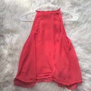 Never Worn! Zara Pink Halter Sheer Top